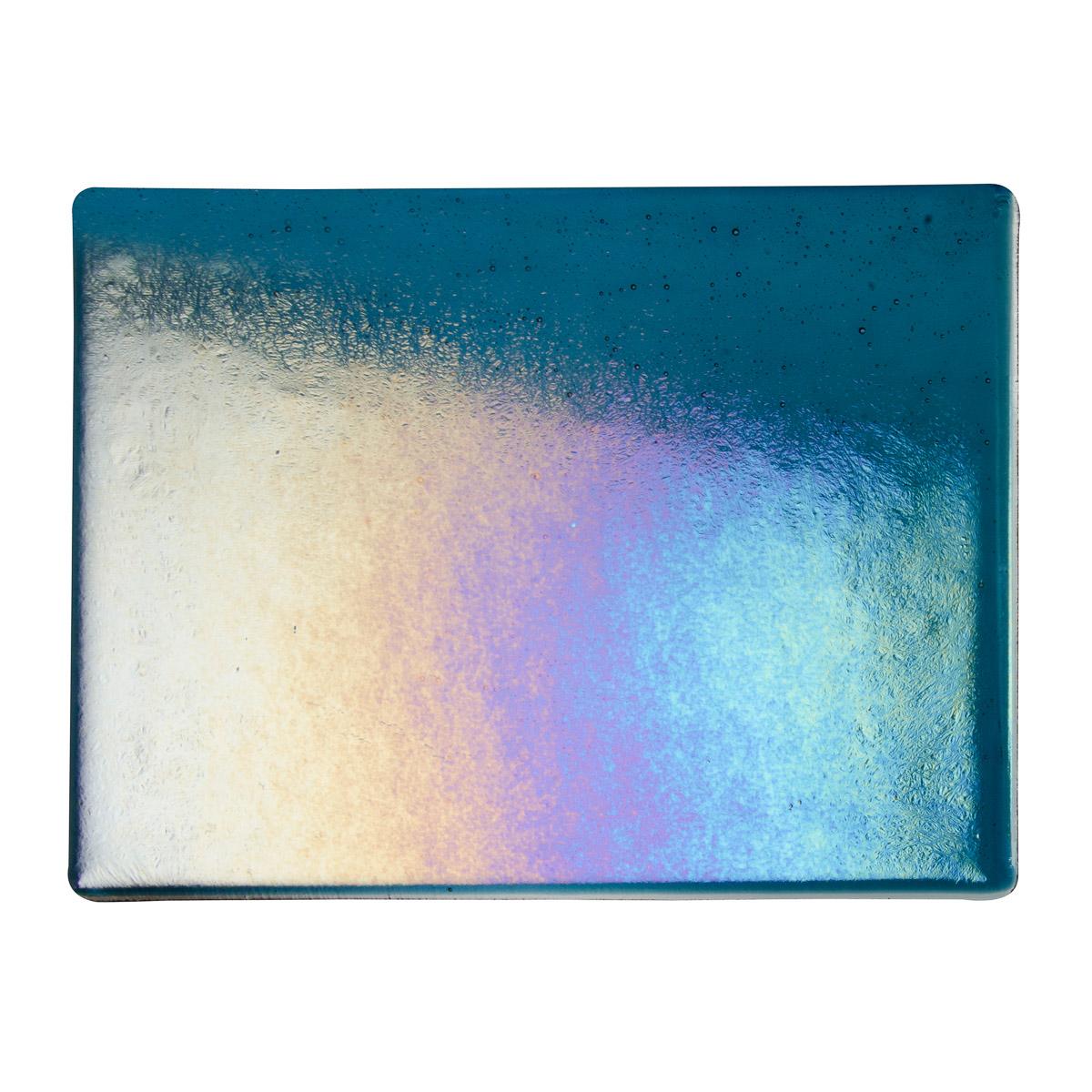 Aquamarine Blue Transparent, Thin-rolled, Iridescent, rainbow, 2 mm, Fusible - Image 2