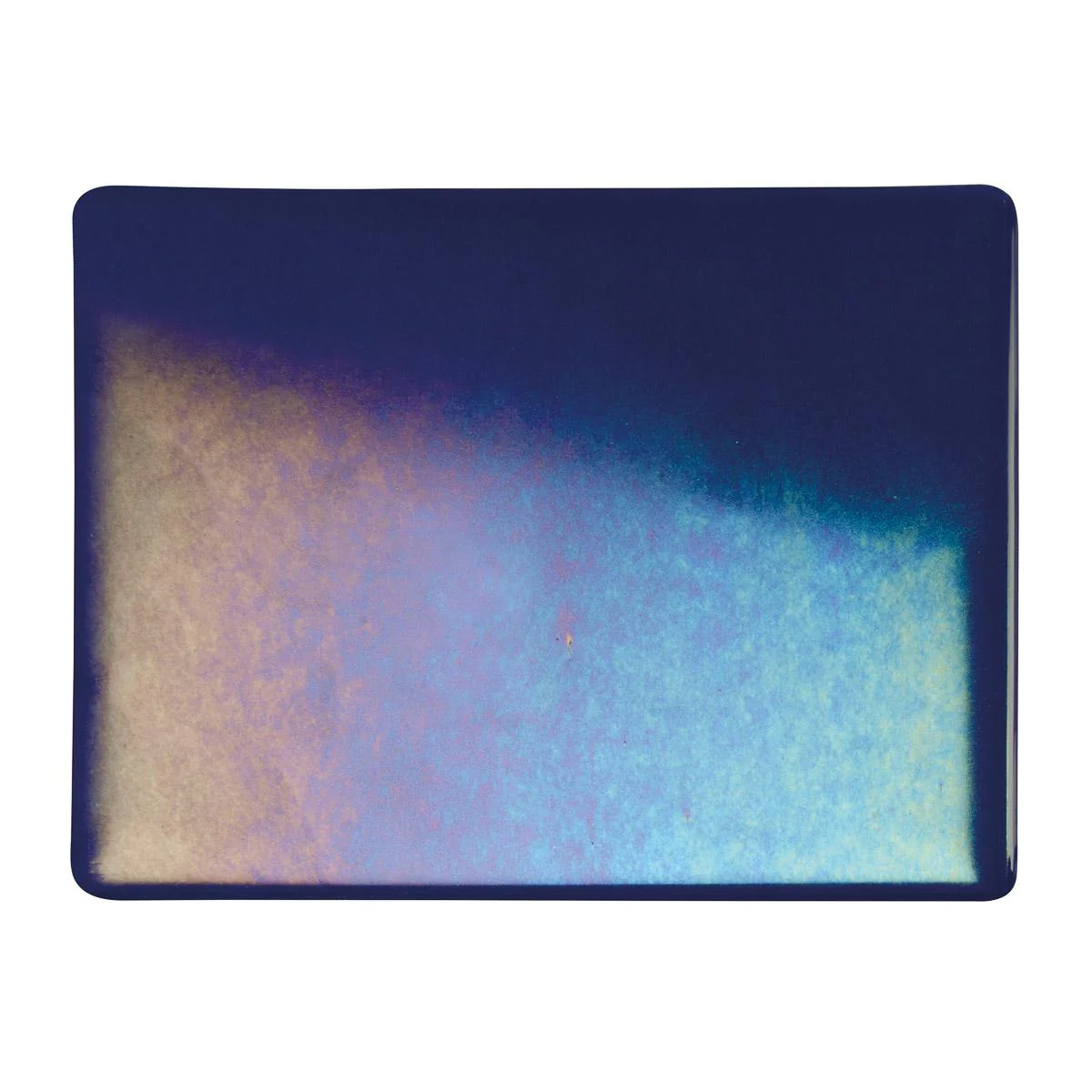 Aventurine Blue Transparent, Double-rolled, Iridescent, rainbow, 3 mm, Fusible - Image 2