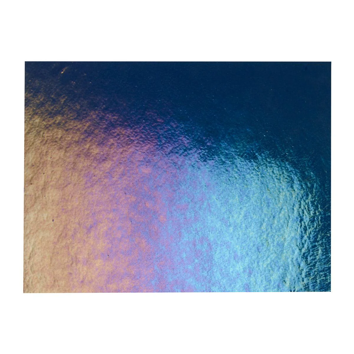 Aventurine Blue Transparent, Double-rolled, Iridescent, rainbow, 3 mm, Fusible - Image 3