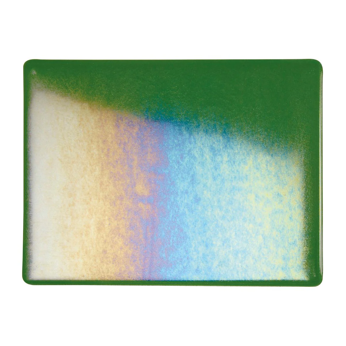 Aventurine Green Transparent, Double-rolled, Iridescent, rainbow, 3 mm, Fusible - Image 2