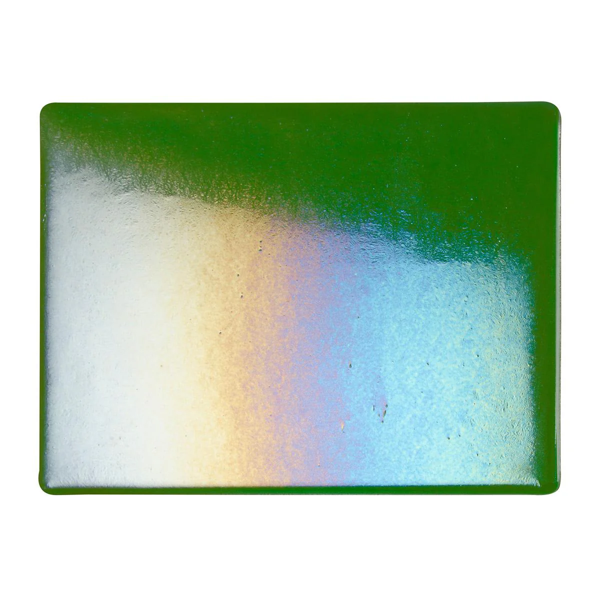 Aventurine Green Transparent, Thin-rolled, Iridescent, rainbow, 2 mm, Fusible - Image 2