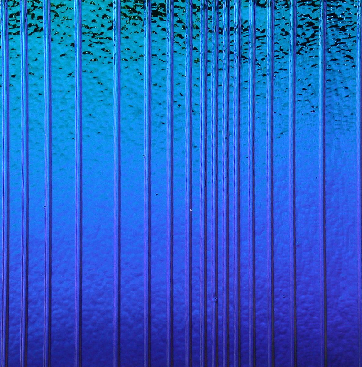 Black, Dichroic, Rainbow Opalescent, Thin, Accordion Texture, 2 mm, Fusible, 3 x 3 in.