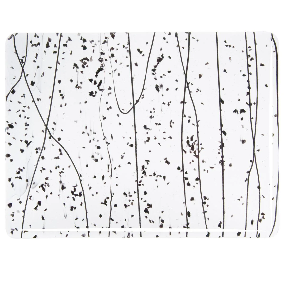 Black Frit, Black Streamers Clear Base Collage, Single-rolled, 3 mm, Fusible - Image 2