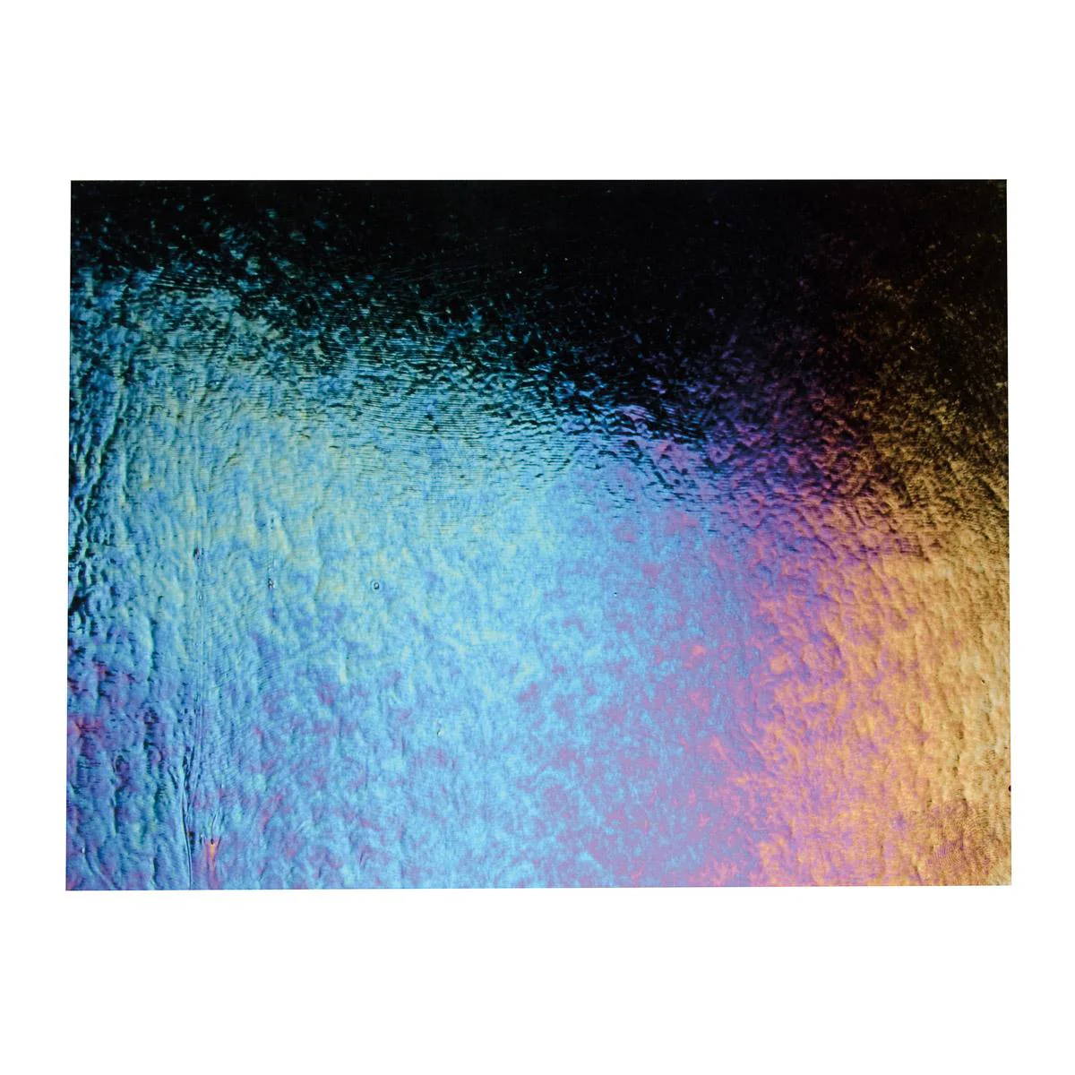 Black Opalescent, Double-rolled, Iridescent, rainbow, 3 mm, Fusible - Image 3