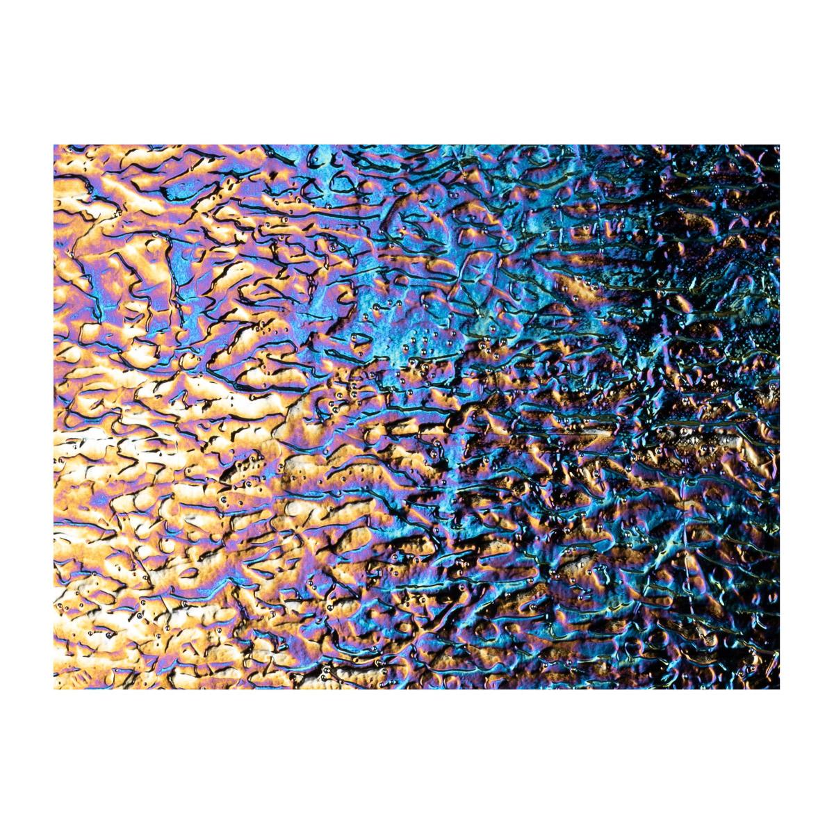 Black Opalescent, Granite Texture, Iridescent, rainbow, 3 mm, Fusible - Image 2