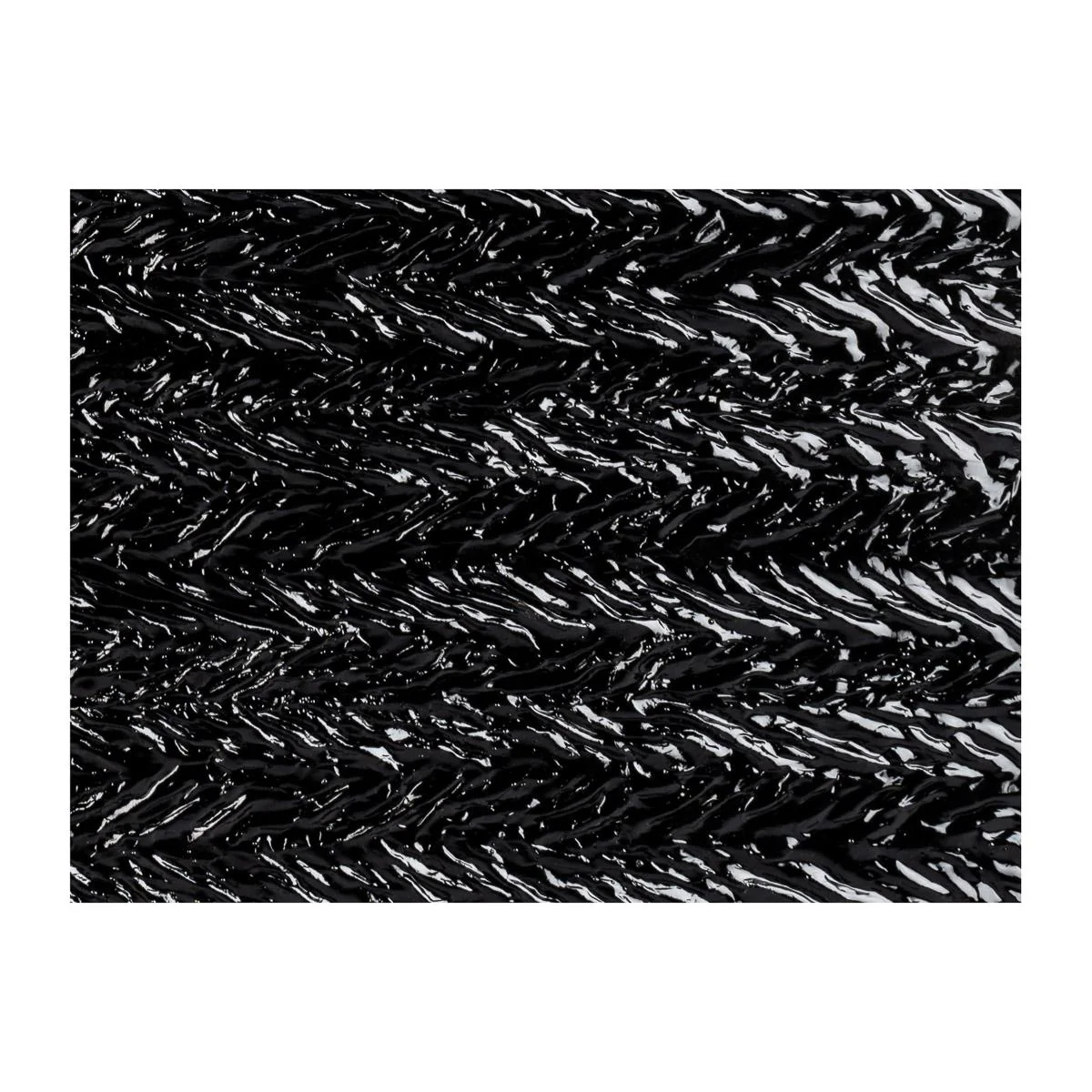 Black Opalescent, Herringbone, 3 mm, Fusible - Image 2