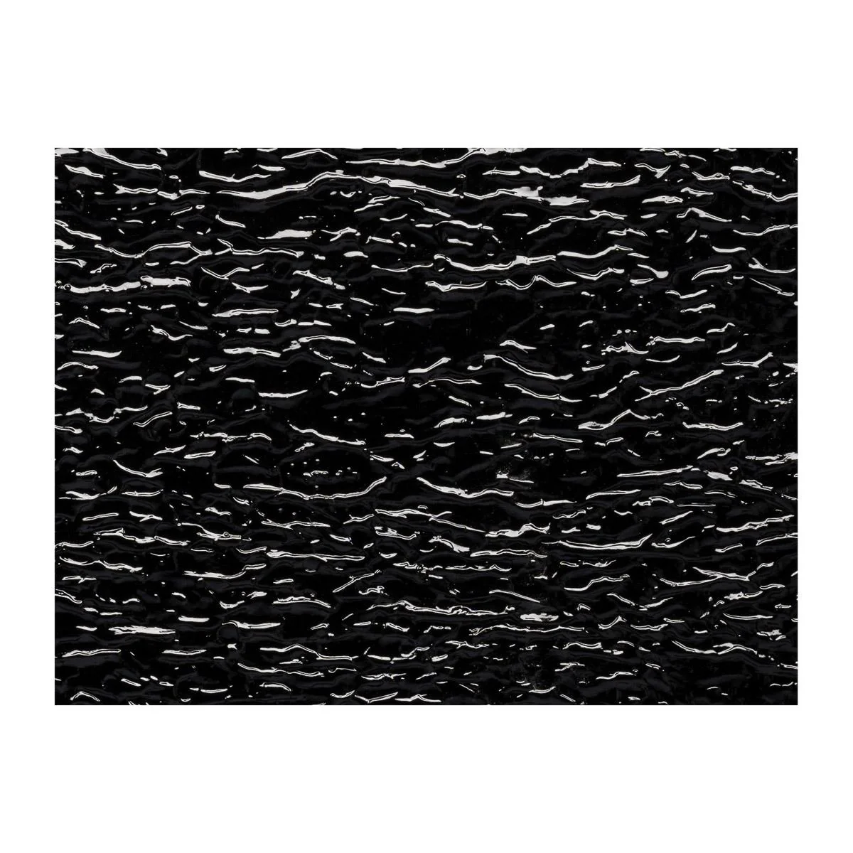 Black Opalescent, Ripple, 3 mm, Fusible - Image 2