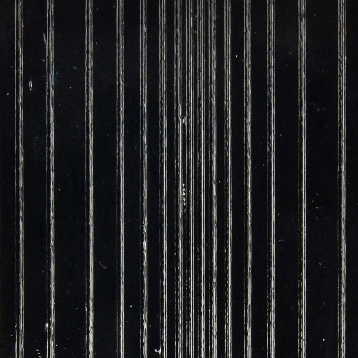 Black Opalescent, Thin, Accordion Texture, 2 mm, Color Sample, 2 x 2 in.