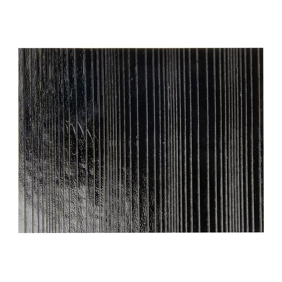 Black Opalescent, Thin, Accordion Texture, 2 mm, Fusible - Image 2