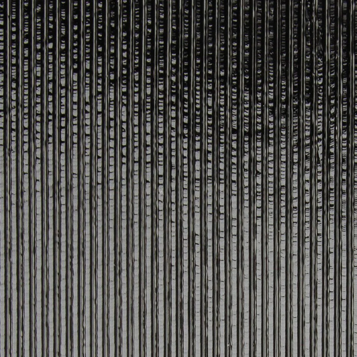 Black Opalescent, Thin, Reeded Texture, 2 mm, Color Sample, 2 x 2 in.