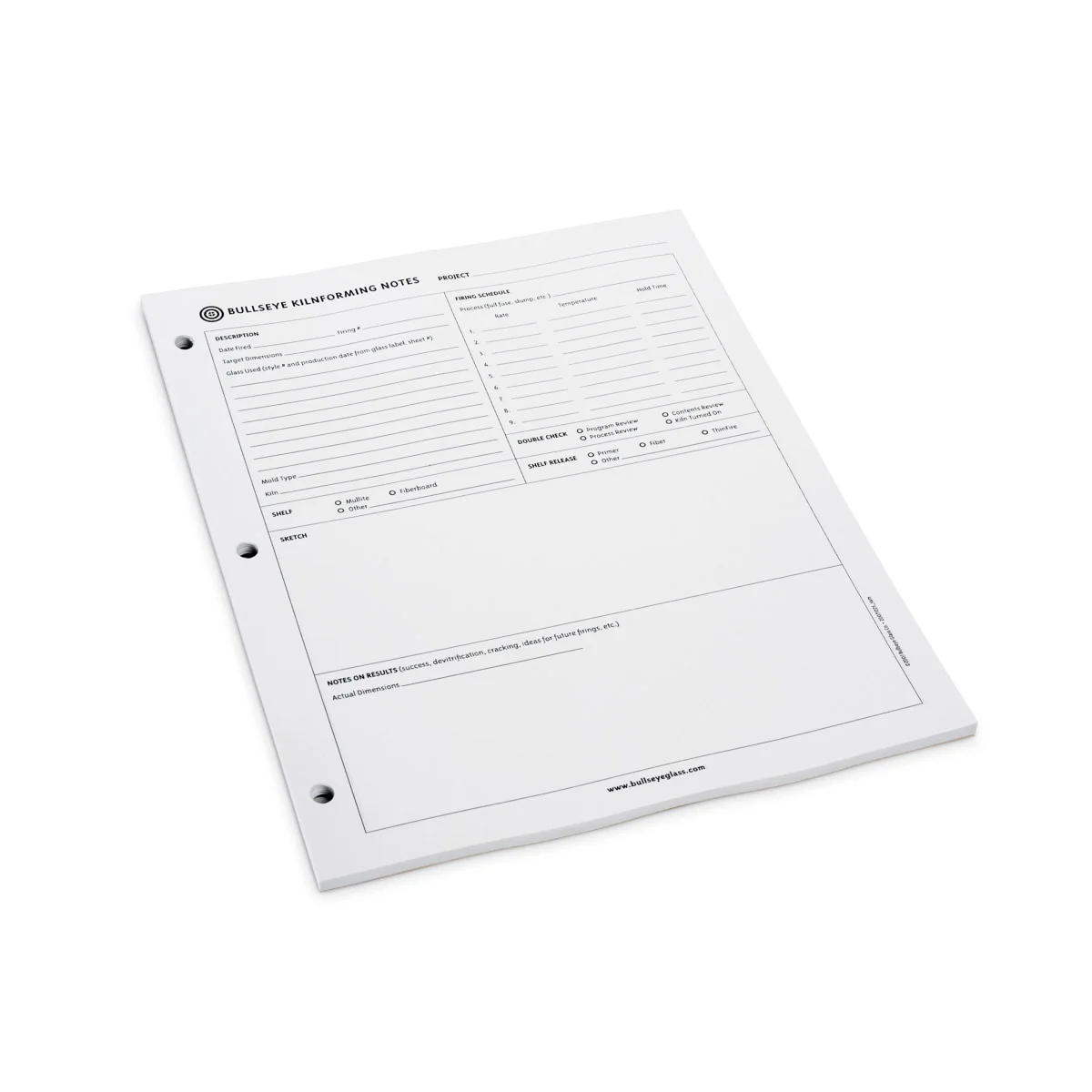 Bullseye Kilnforming Notes Pad