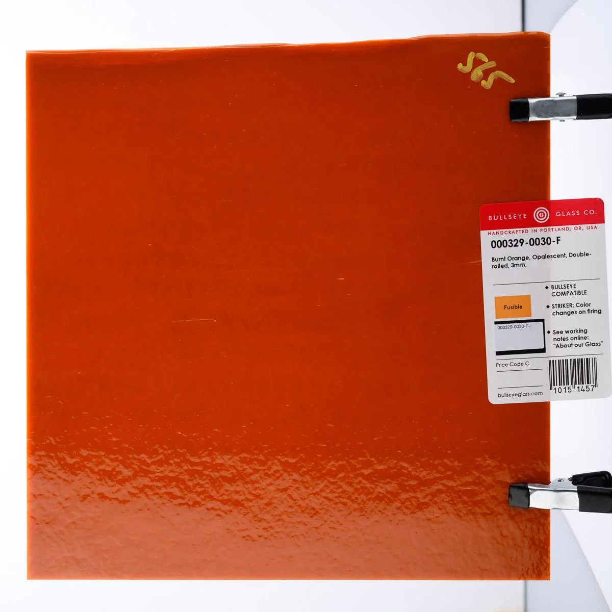 Burnt Orange Opalescent, Double-rolled, 3 mm, Fusible - Image 3