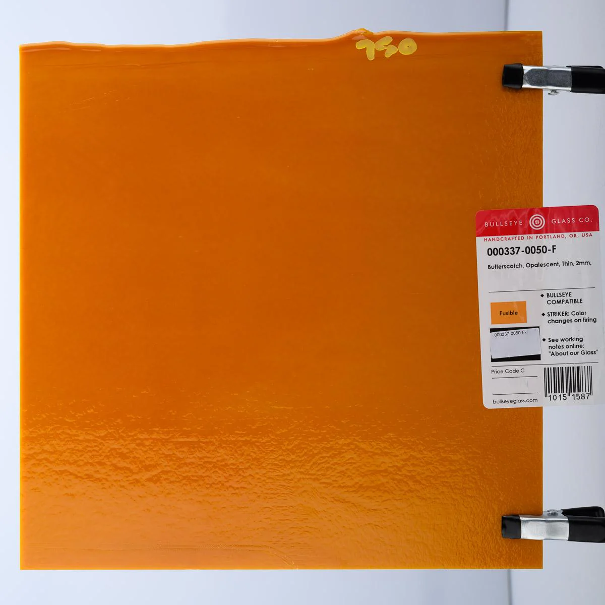 Butterscotch Opalescent, Thin-rolled, 2 mm, Fusible - Image 3