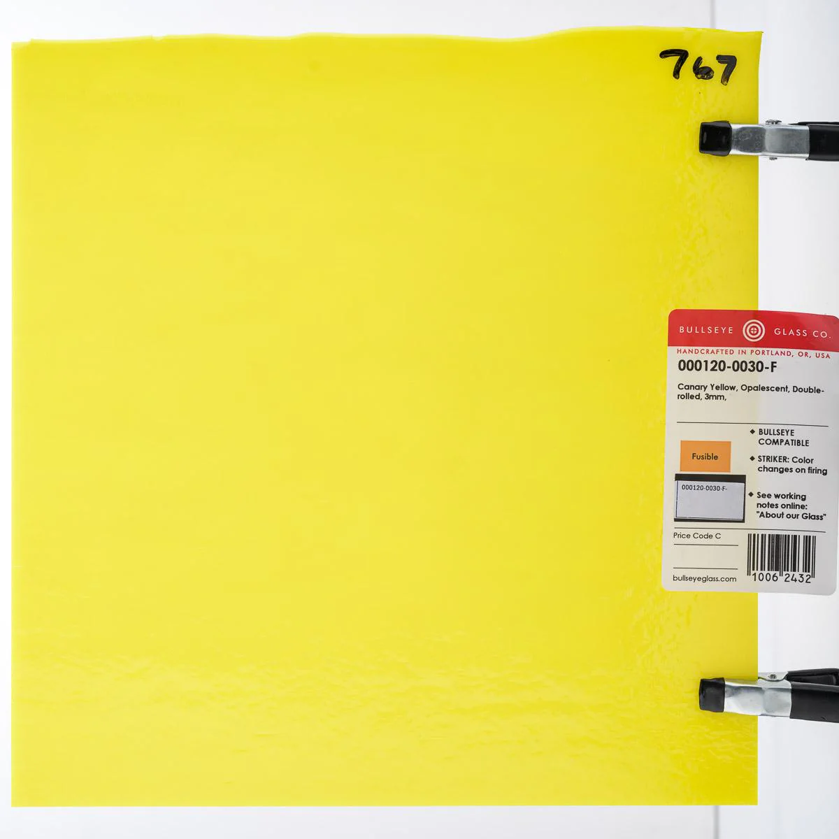 Canary Yellow Opalescent, Double-rolled, 3 mm, Fusible - Image 3