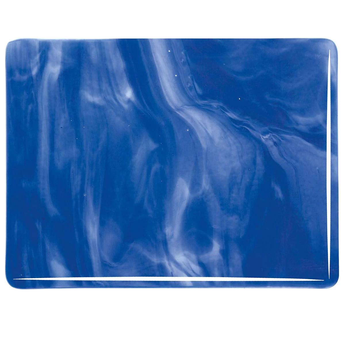 Caribbean Blue, White 2-Color Mix, Double-rolled, 3 mm, Fusible - Image 2