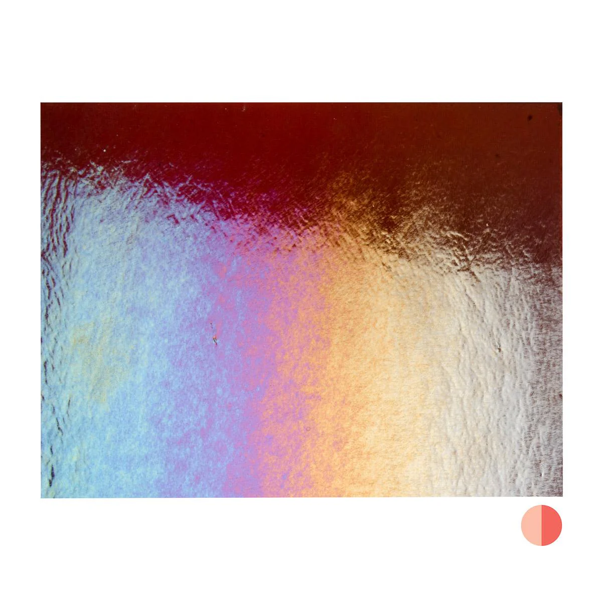 Carnelian Transparent, Double-rolled, Iridescent, rainbow, 3 mm, Fusible - Image 3