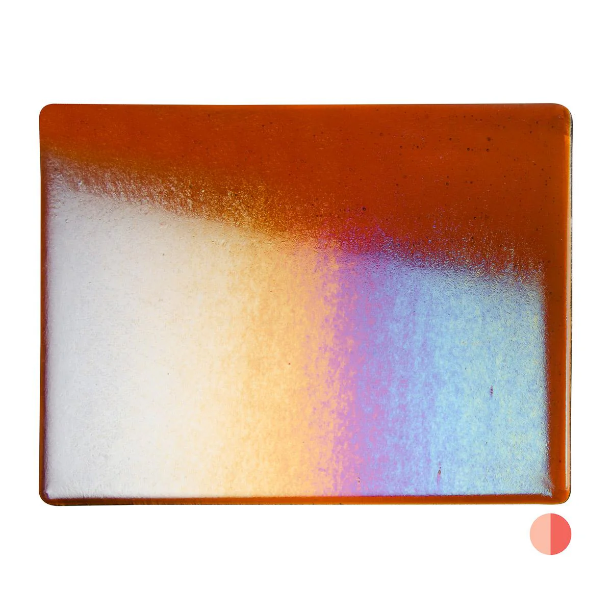 Carnelian Transparent, Thin-rolled, Iridescent, rainbow, 2 mm, Fusible - Image 2