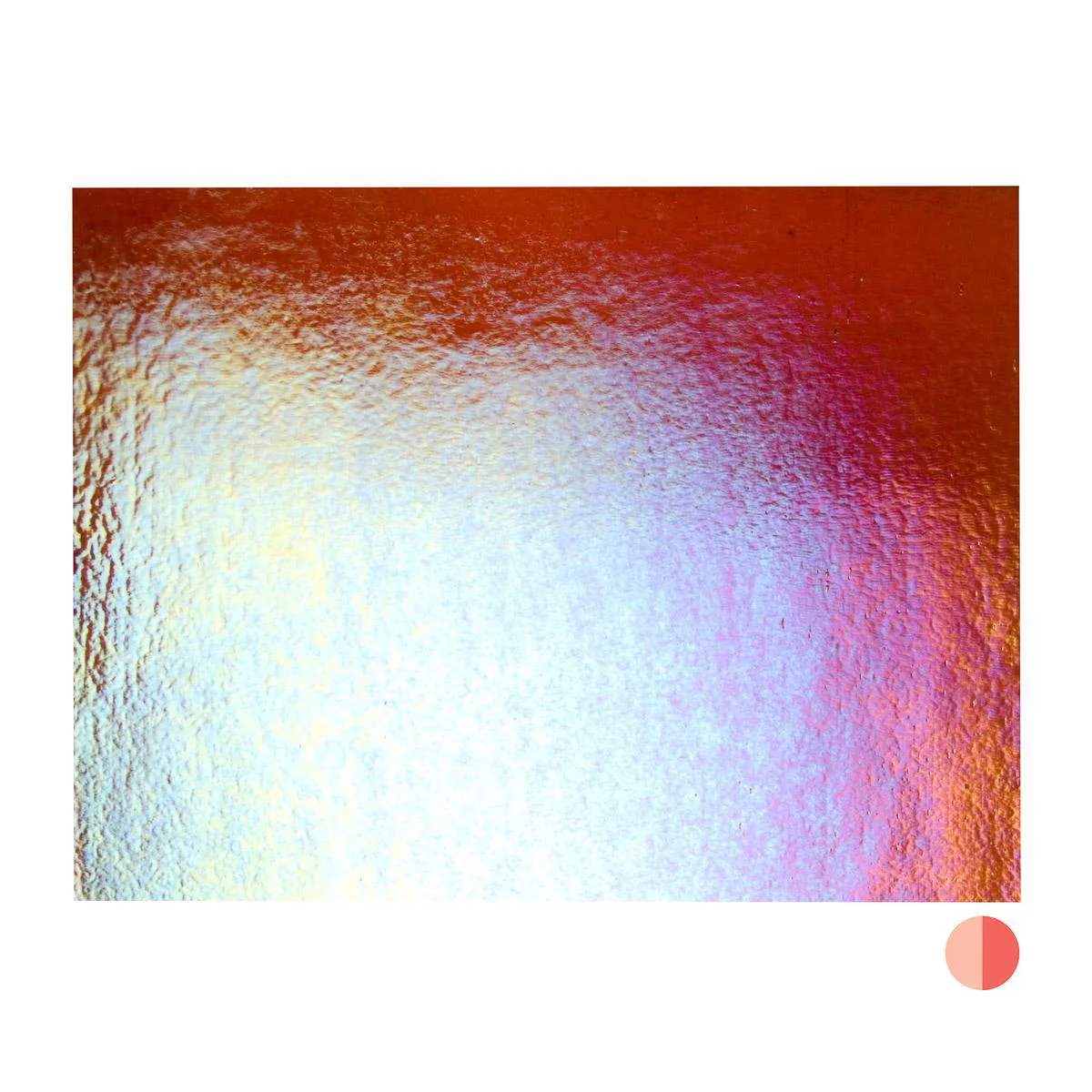 Carnelian Transparent, Thin-rolled, Iridescent, rainbow, 2 mm, Fusible - Image 3