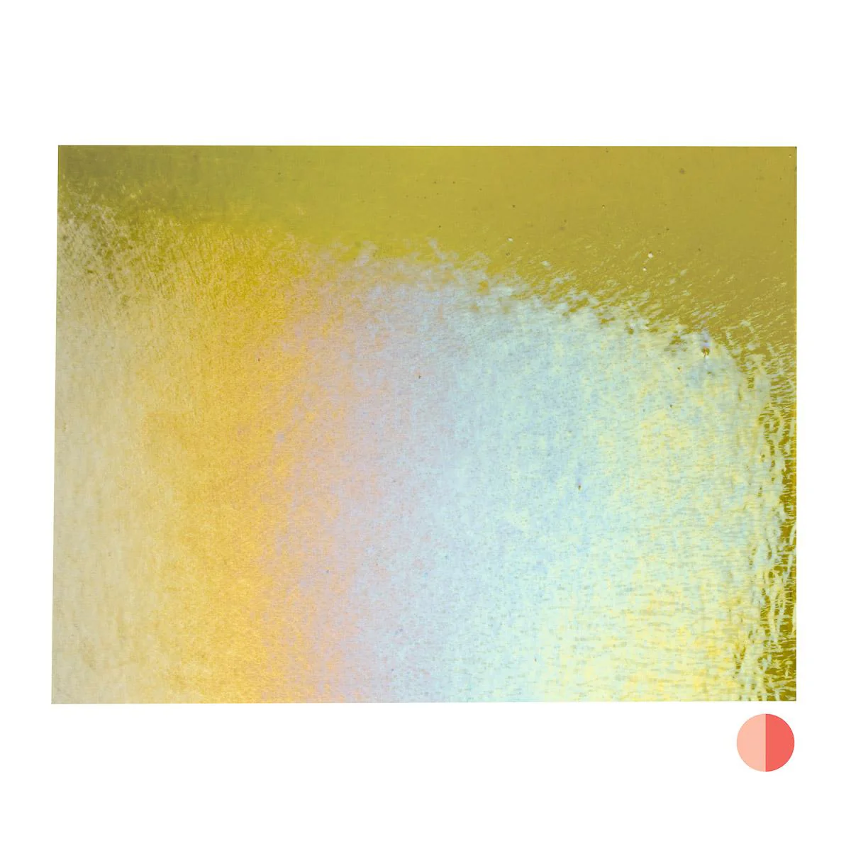 Chartreuse Transparent, Double-rolled, Iridescent, rainbow, 3 mm, Fusible - Image 3