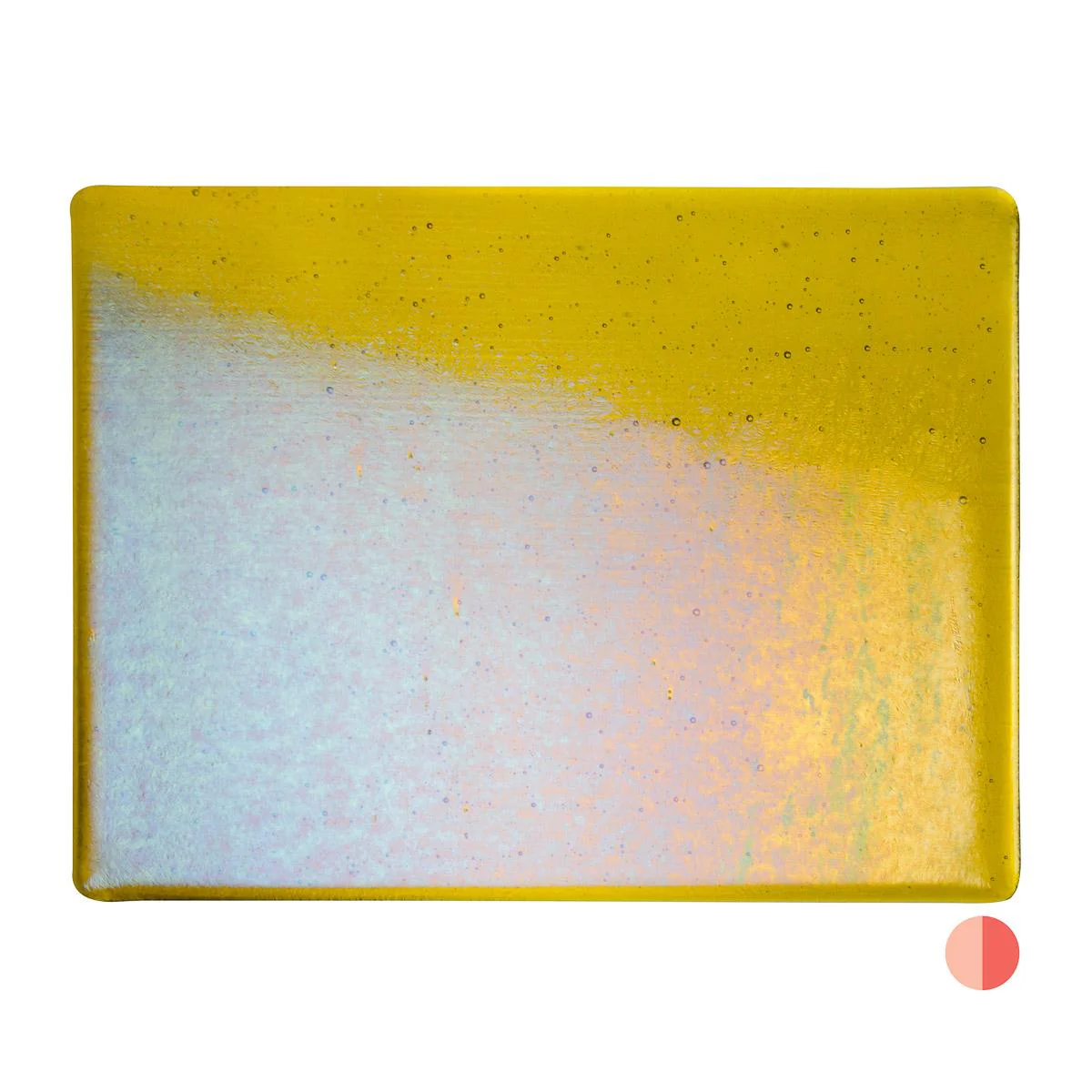 Chartreuse Transparent, Thin-rolled, Iridescent, rainbow, 2 mm, Fusible - Image 2
