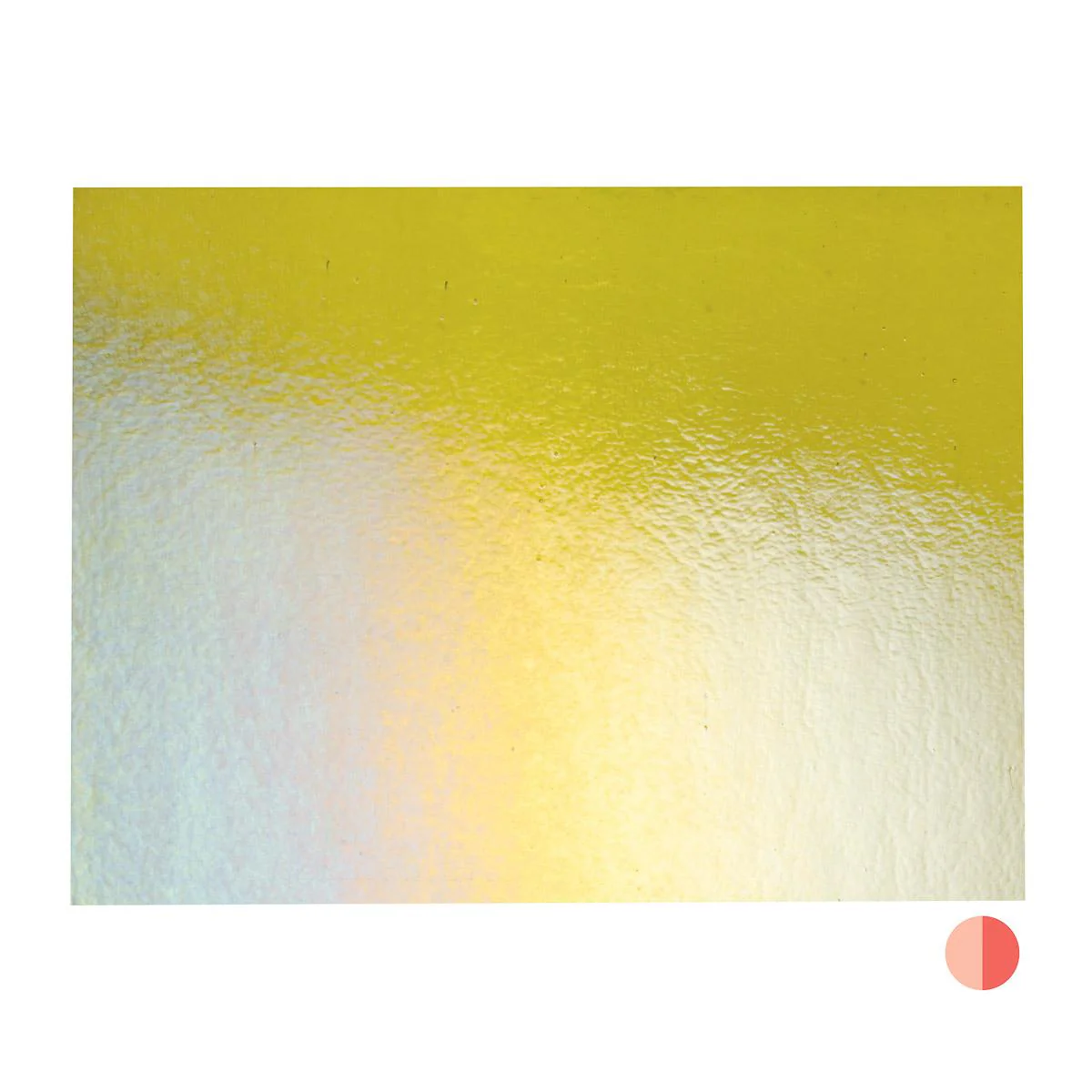 Chartreuse Transparent, Thin-rolled, Iridescent, rainbow, 2 mm, Fusible - Image 3