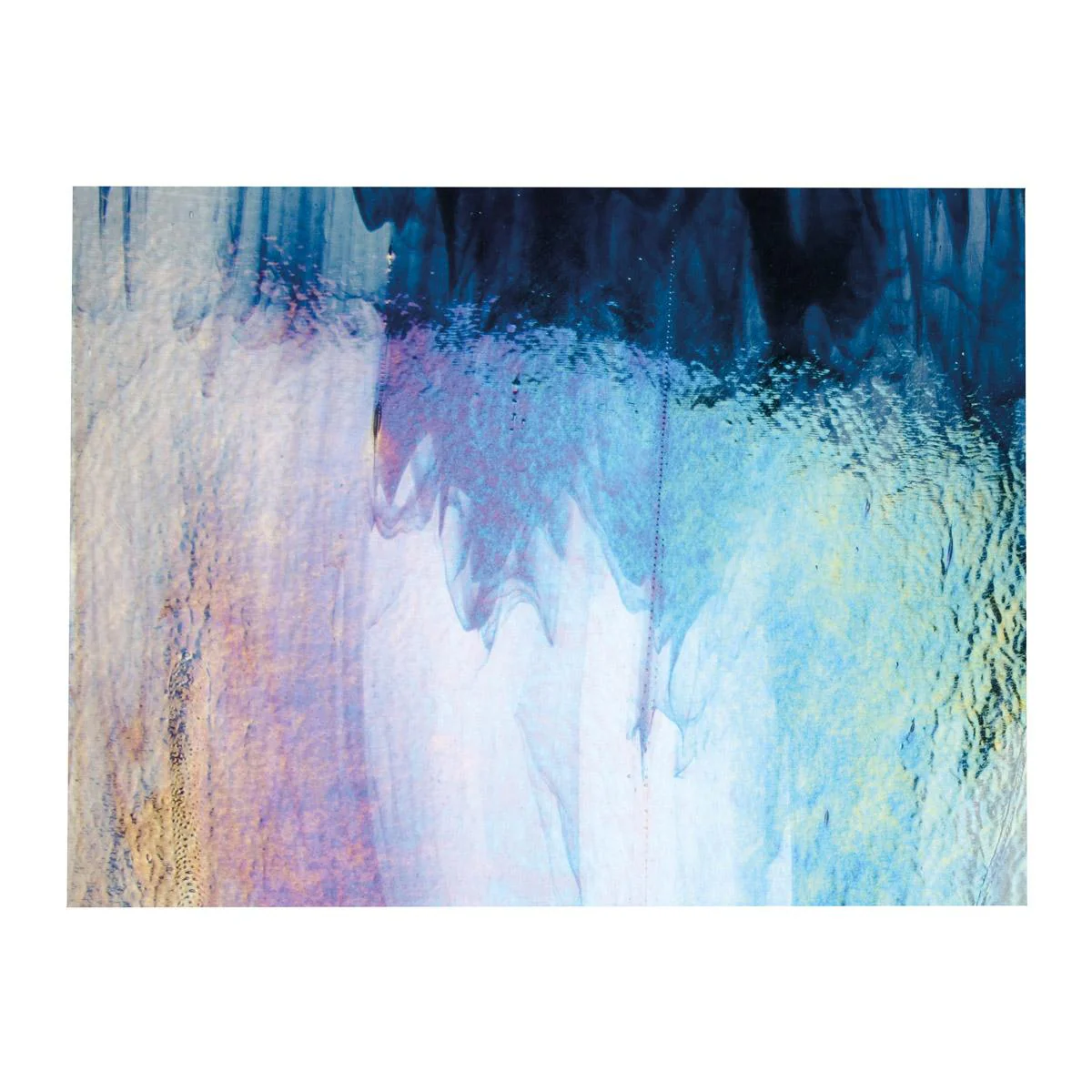 Clear, Blue Aventurine 2-Color Mix, Double-rolled, Iridescent, rainbow, 3 mm, Fusible - Image 3