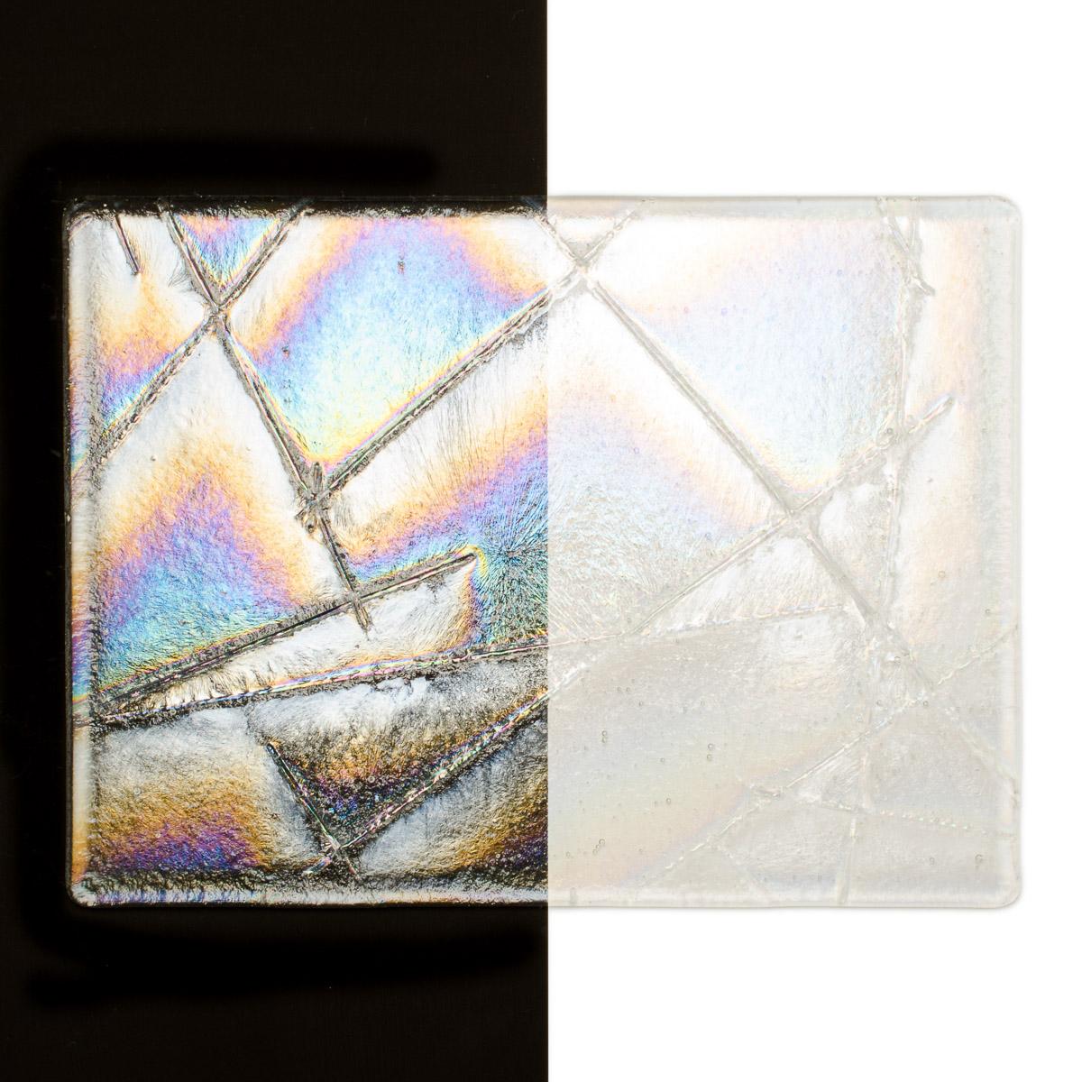 Clear Chopstix Clear Base Collage, Double-rolled, Iridescent, rainbow, 3 mm, Fusible - Image 2