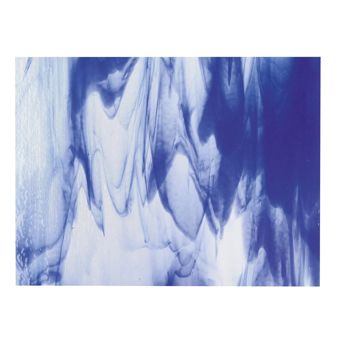 Clear, Deep Cobalt Blue Opal 2-Color Mix, Double-rolled, 3 mm, Fusible - Image 3