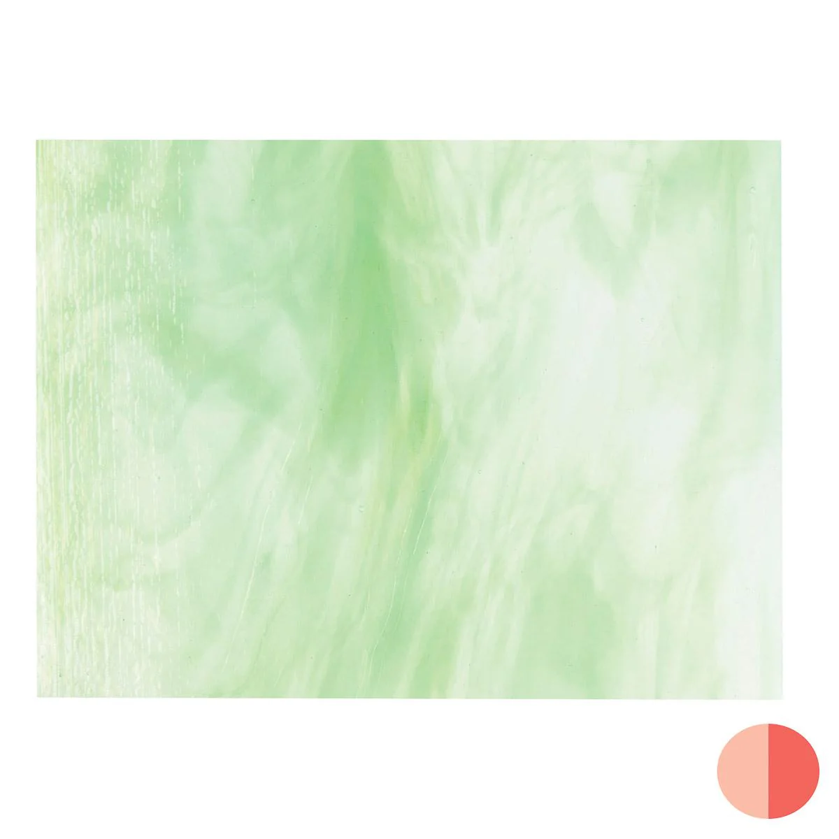 Clear, Spring Green Opal 2-Color Mix, Double-rolled, 3 mm, Fusible - Image 3