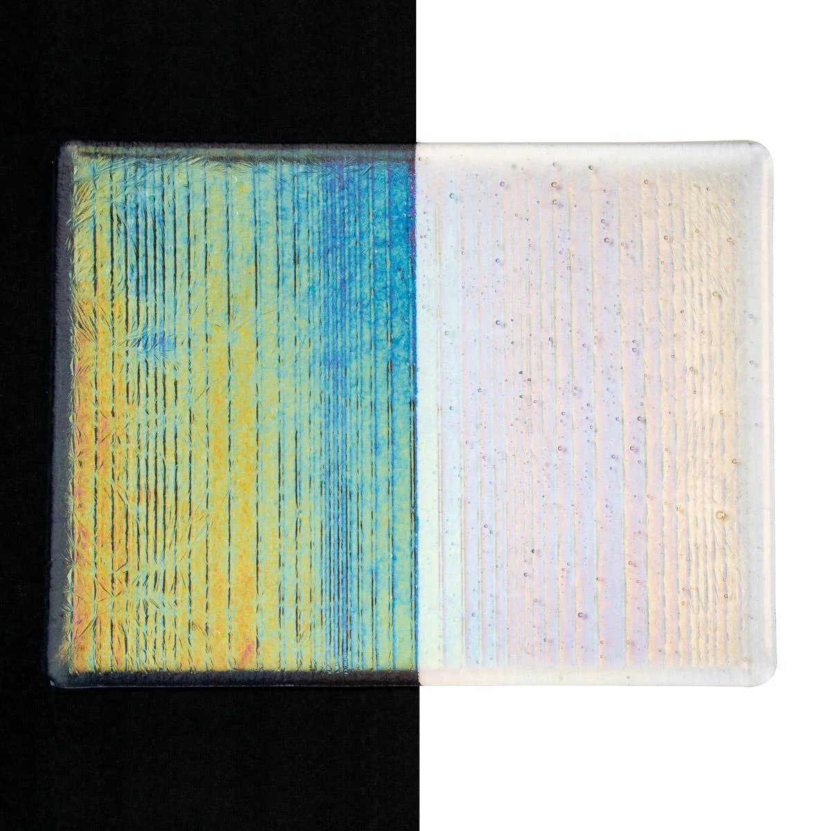 Clear Transparent, Accordion Texture, Iridescent, rainbow, 3 mm, Fusible - Image 2