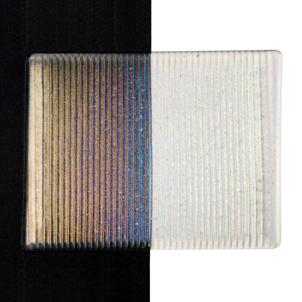 Clear Transparent, Prismatic Texture, Iridescent, rainbow, 3 mm, Fusible - Image 2