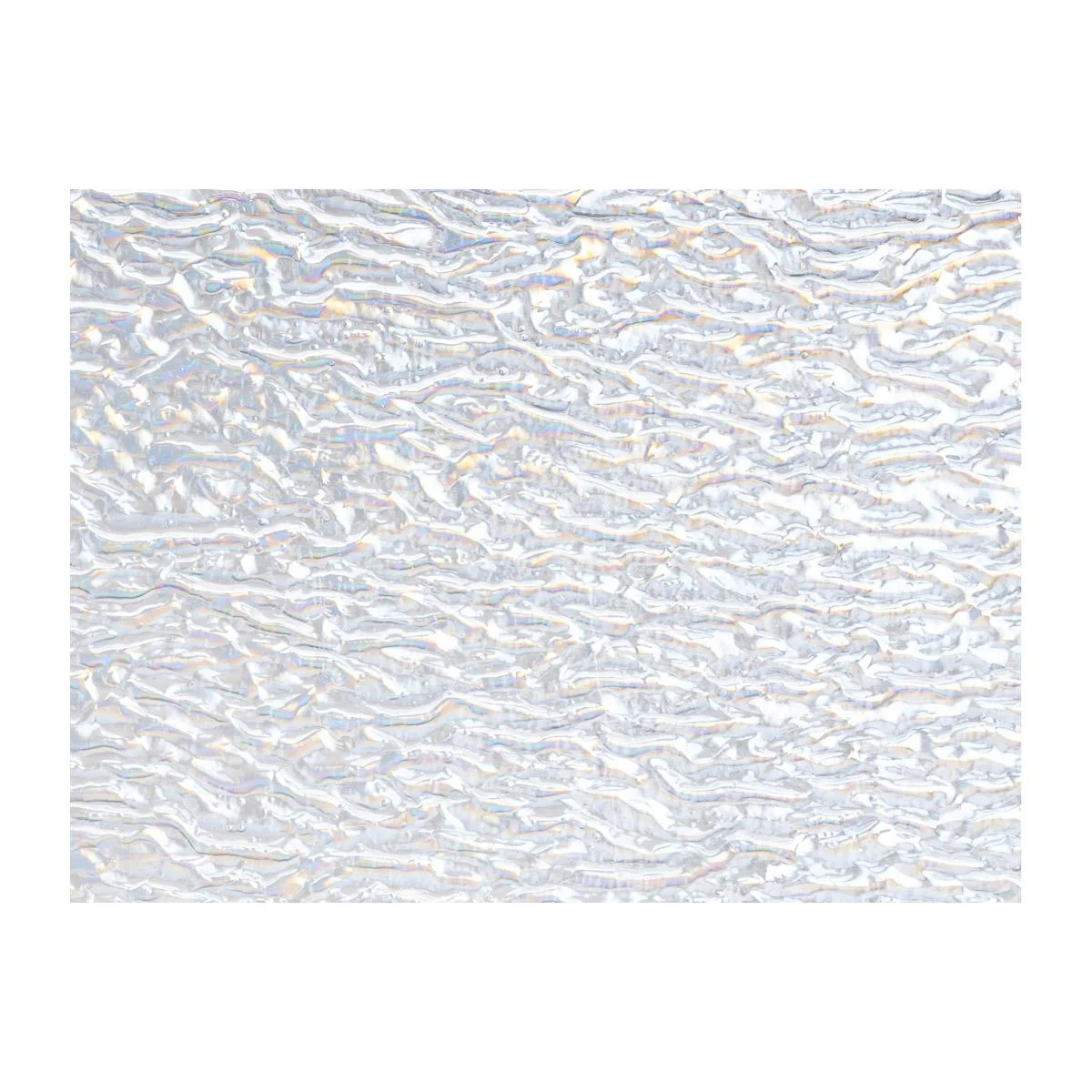 Clear Transparent, Ripple, Rainbow Iridescent, 3 mm, Fusible - Image 2