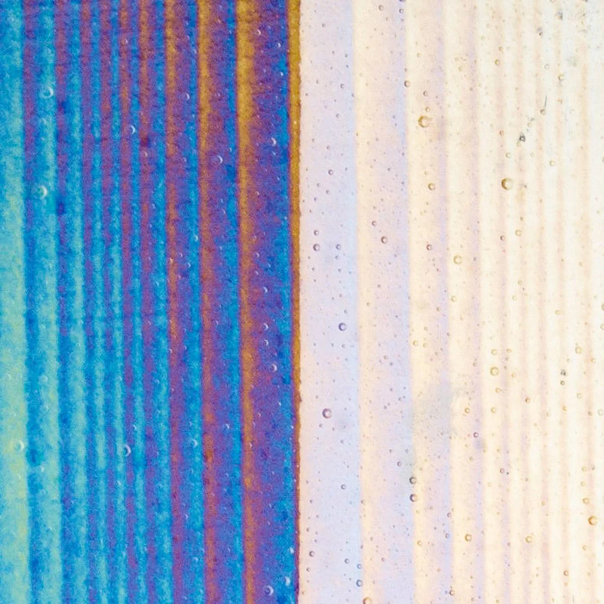 Clear Transparent, Thin, Accordion Texture, Iridescent, rainbow, 2 mm, Fusible