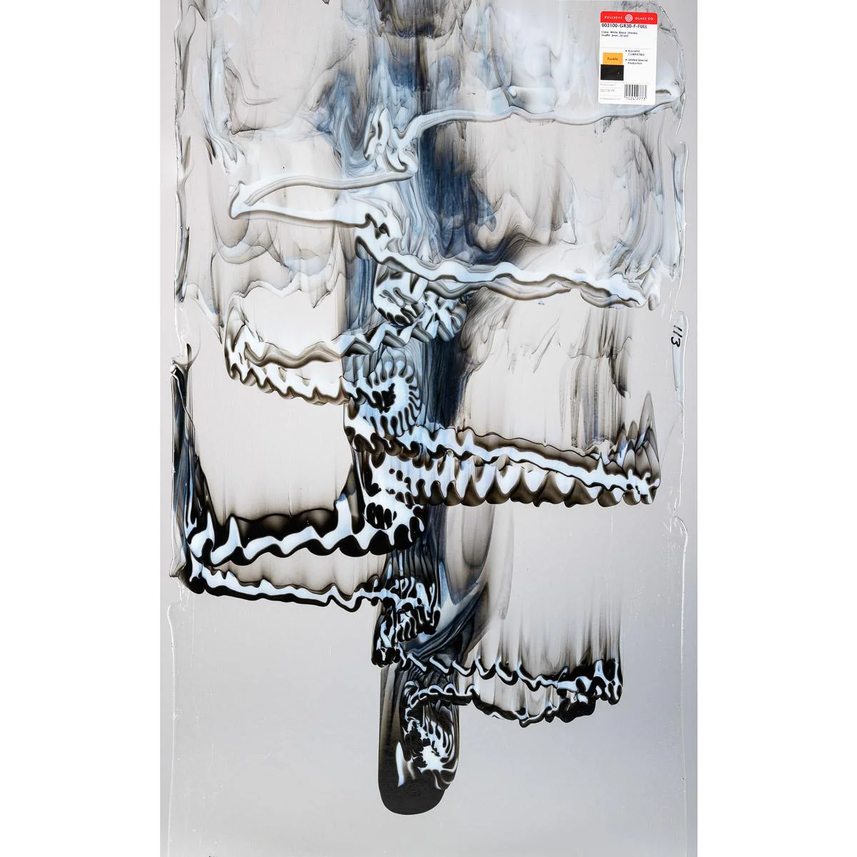 Clear, White, Black 3+ Color Mix, Graffiti, 3 mm, Fusible - Image 4