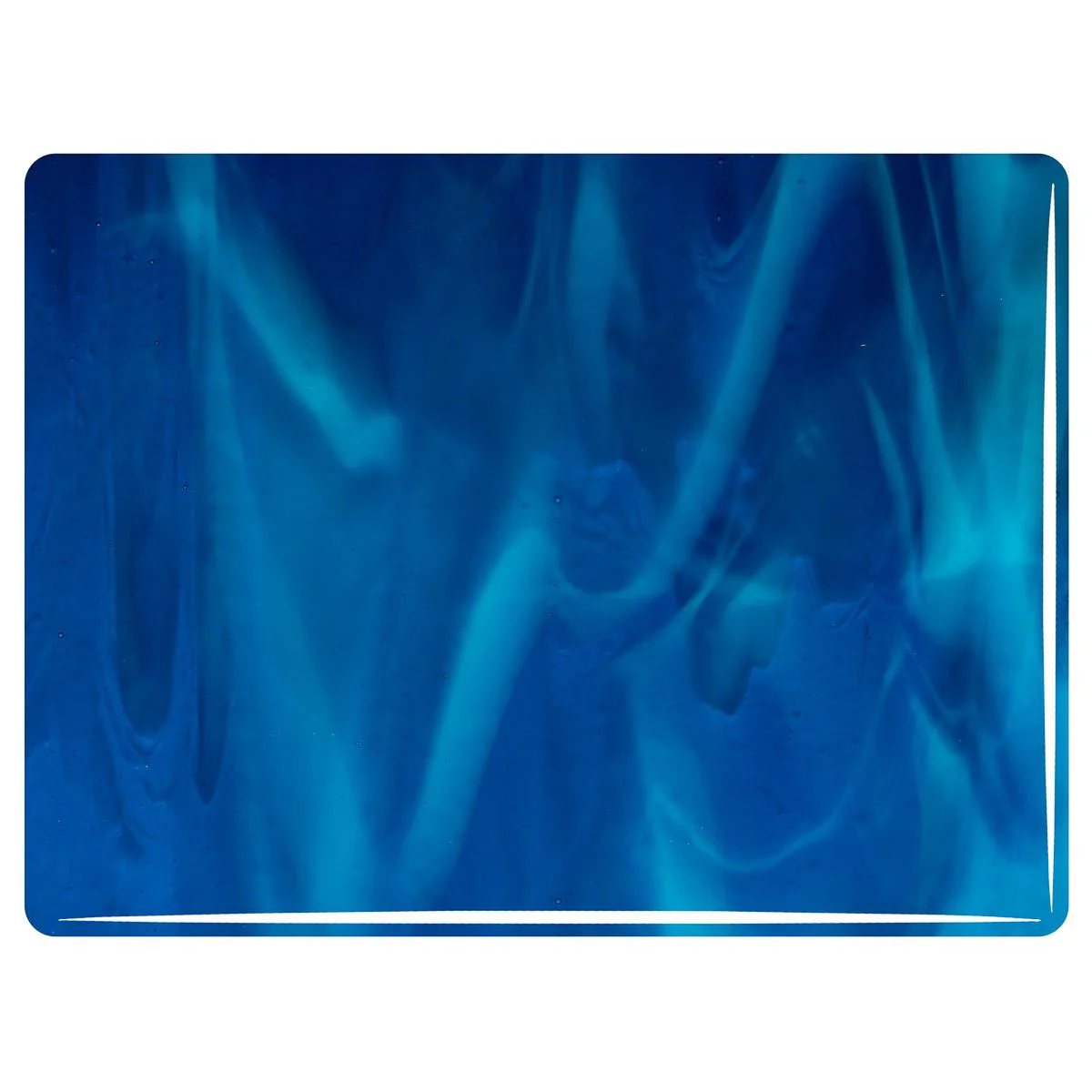 Copper Blue, White Opal 2-Color Mix, Double-rolled, 3 mm, Fusible - Image 2