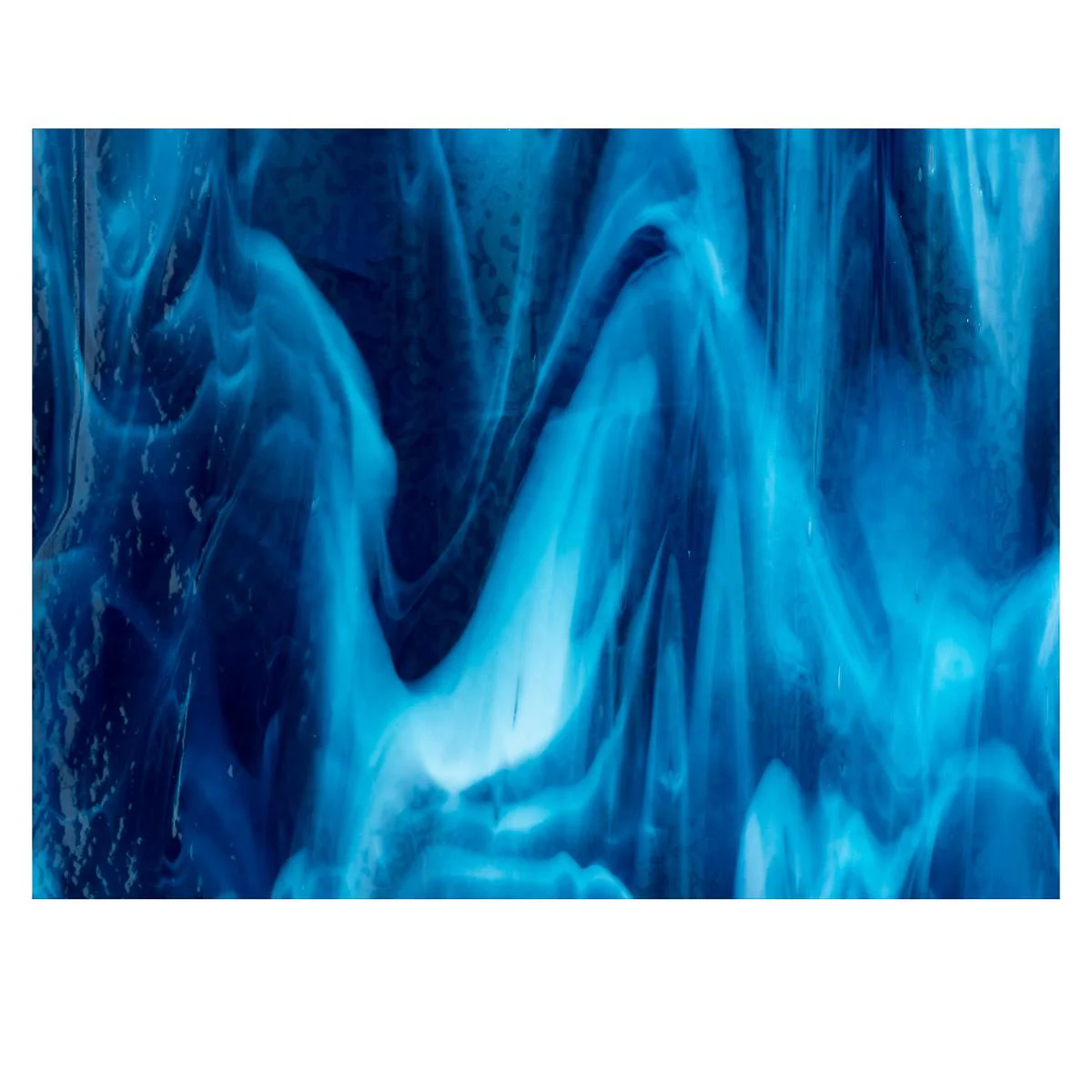 Copper Blue, White Opal 2-Color Mix, Double-rolled, 3 mm, Fusible - Image 3