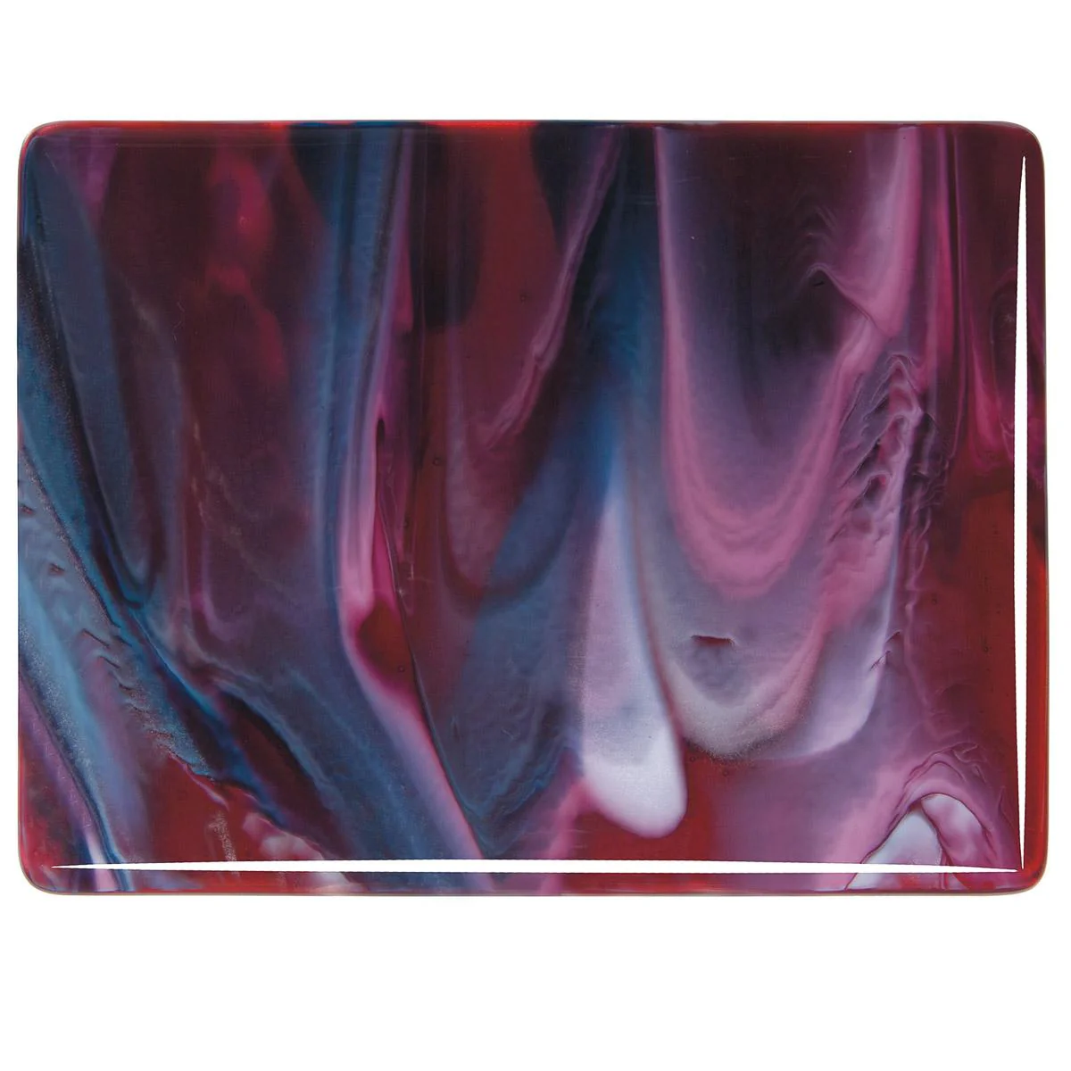 Cranberry Pink, Azure Blue, White 3+ Color Mix, Double-rolled, 3 mm, Fusible - Image 2