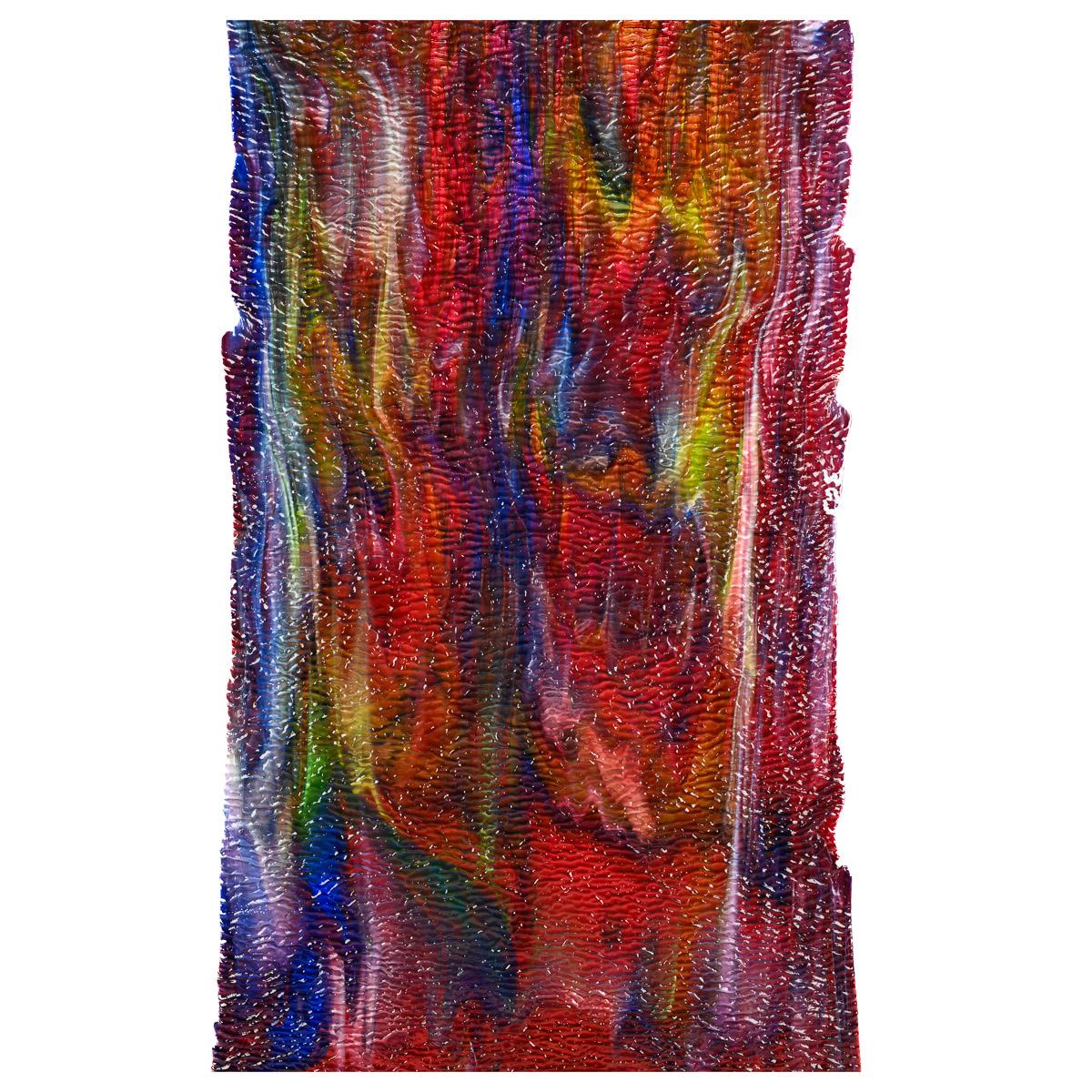 Cranberry Pink, Royal Blue, Spring Green, White 3+ Color Mix, Ripple, 3 mm, Fusible - Image 3