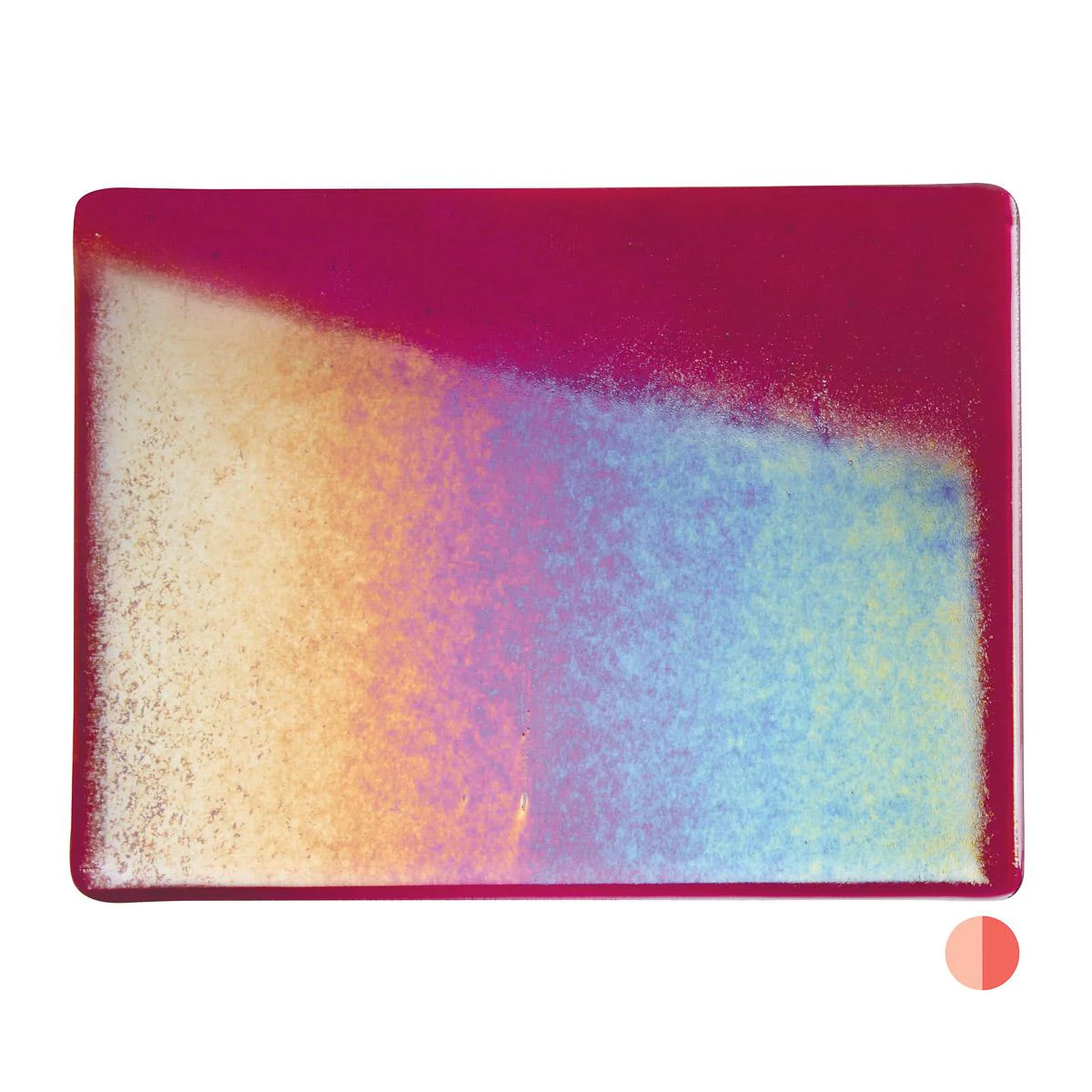 Cranberry Pink Transparent, Double-rolled, Iridescent, rainbow, 3 mm, Fusible - Image 2