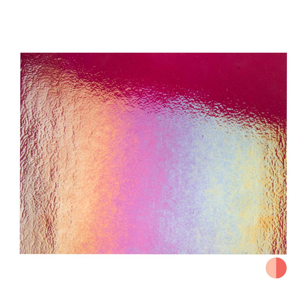 Cranberry Pink Transparent, Thin-rolled, Iridescent, rainbow, 2 mm, Fusible - Image 3
