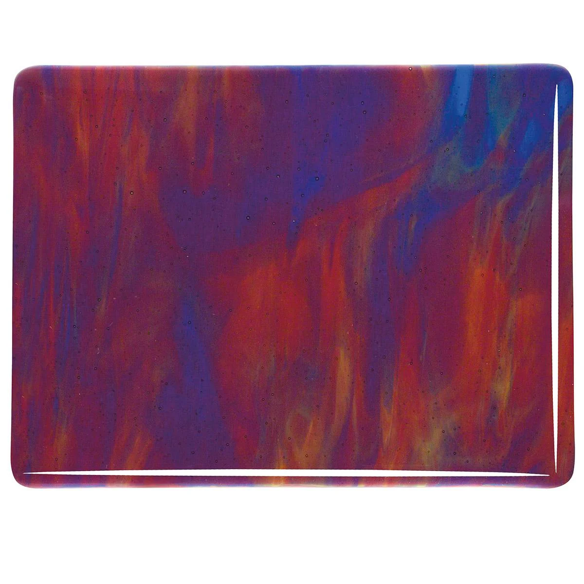 Cranberry, Royal Blue, Spring Green 3+ Color Mix, Double-rolled, 3 mm, Fusible - Image 2