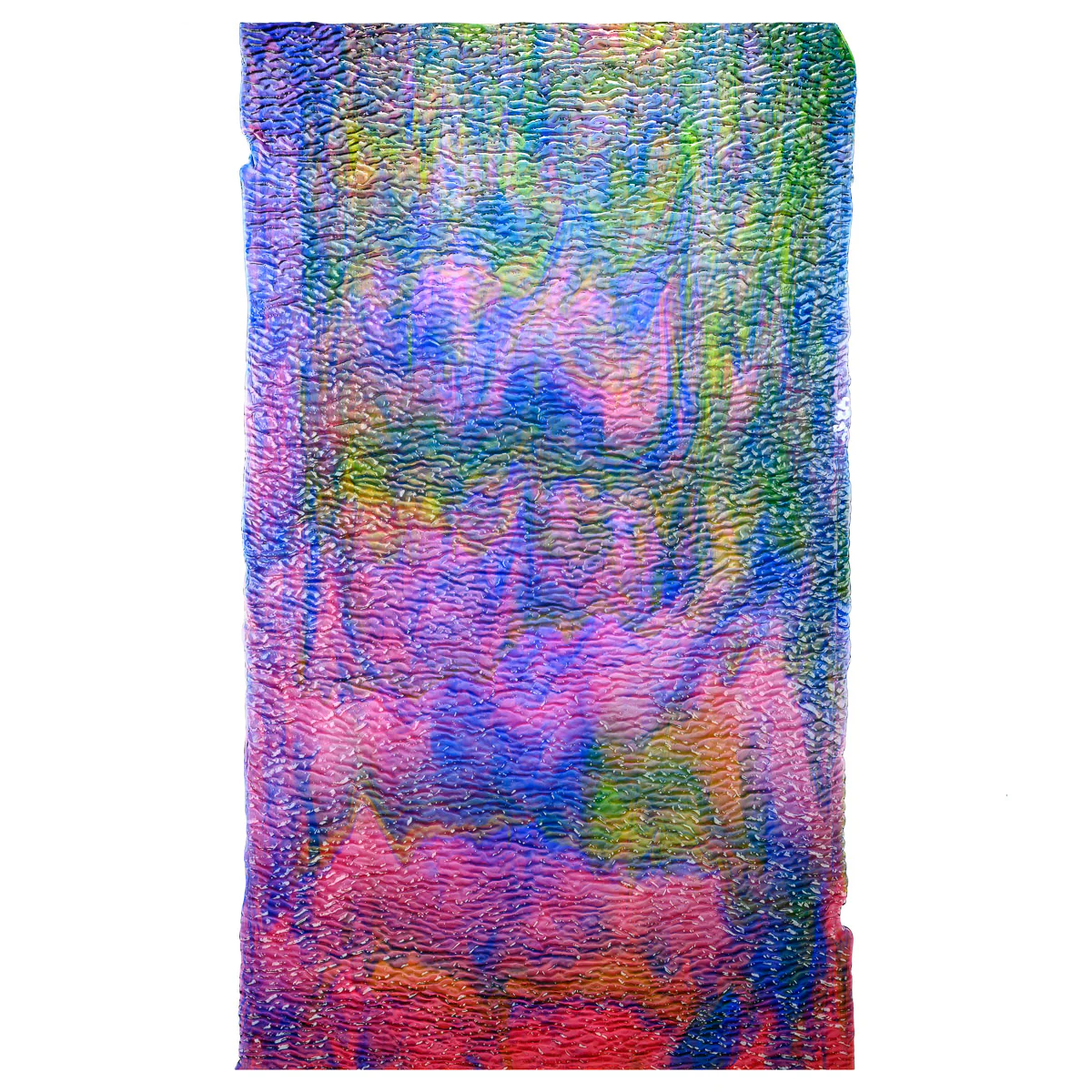 Cranberry, Royal Blue, Spring Green 3+ Color Mix, Ripple, 3 mm, Fusible - Image 3