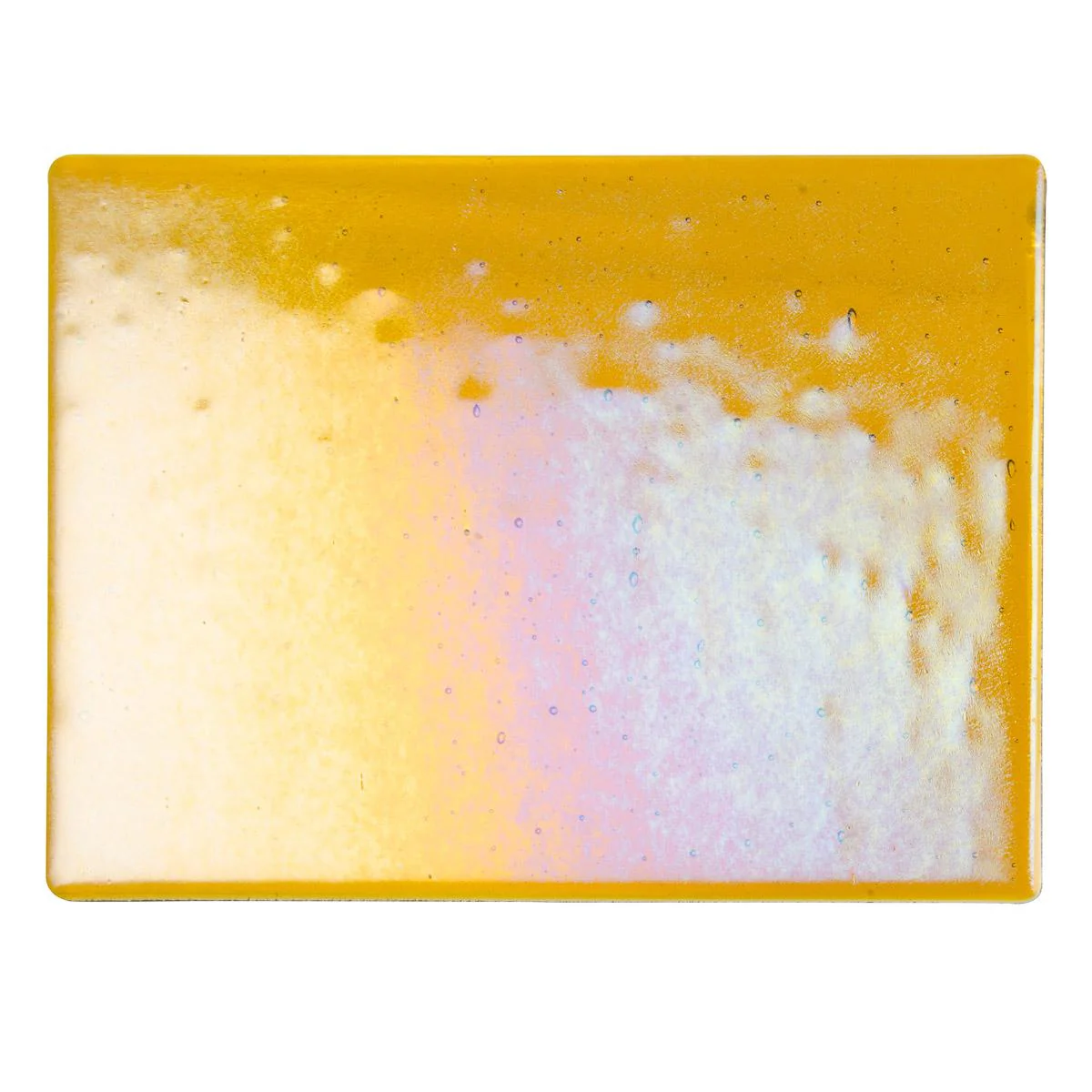 Dark Amber Transparent, Double-rolled, Iridescent, rainbow, 3 mm, Fusible - Image 2