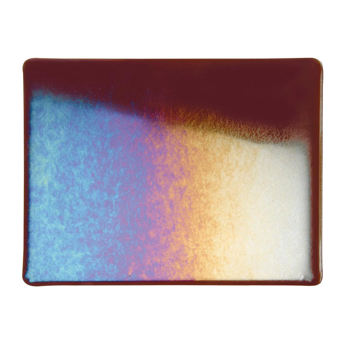 Dark Rose Brown Transparent, Double-rolled, Iridescent, rainbow, 3 mm, Fusible - Image 2
