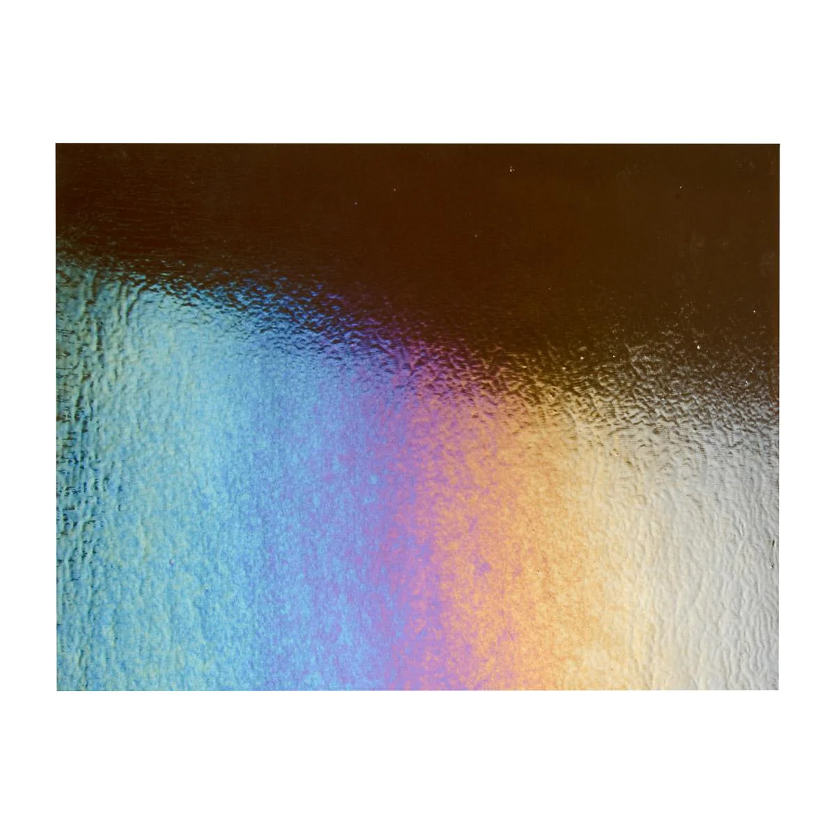 Dark Rose Brown Transparent, Double-rolled, Iridescent, rainbow, 3 mm, Fusible - Image 3