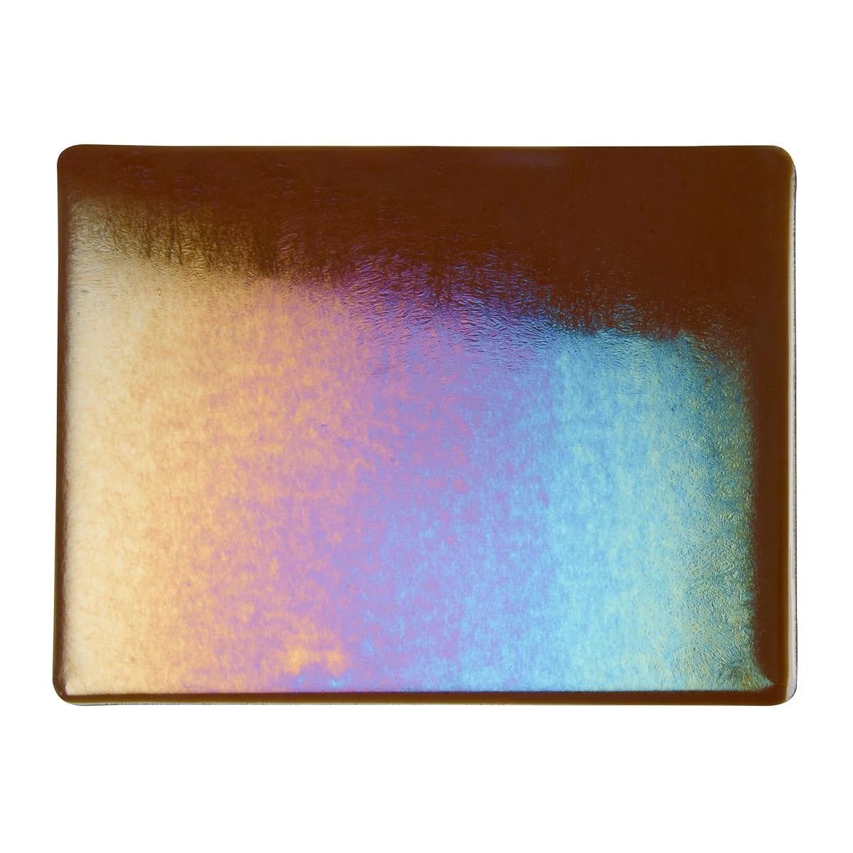 Dark Rose Brown Transparent, Thin-rolled, Iridescent, rainbow, 2 mm, Fusible - Image 2