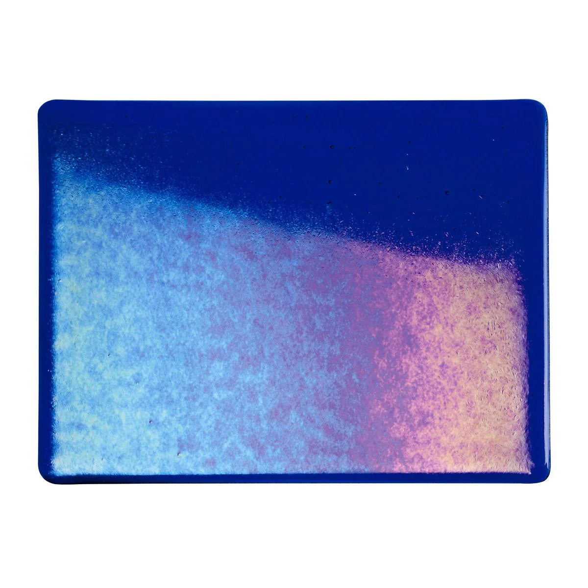 Deep Royal Blue Transparent, Double-rolled, Iridescent, rainbow, 3 mm, Fusible - Image 2