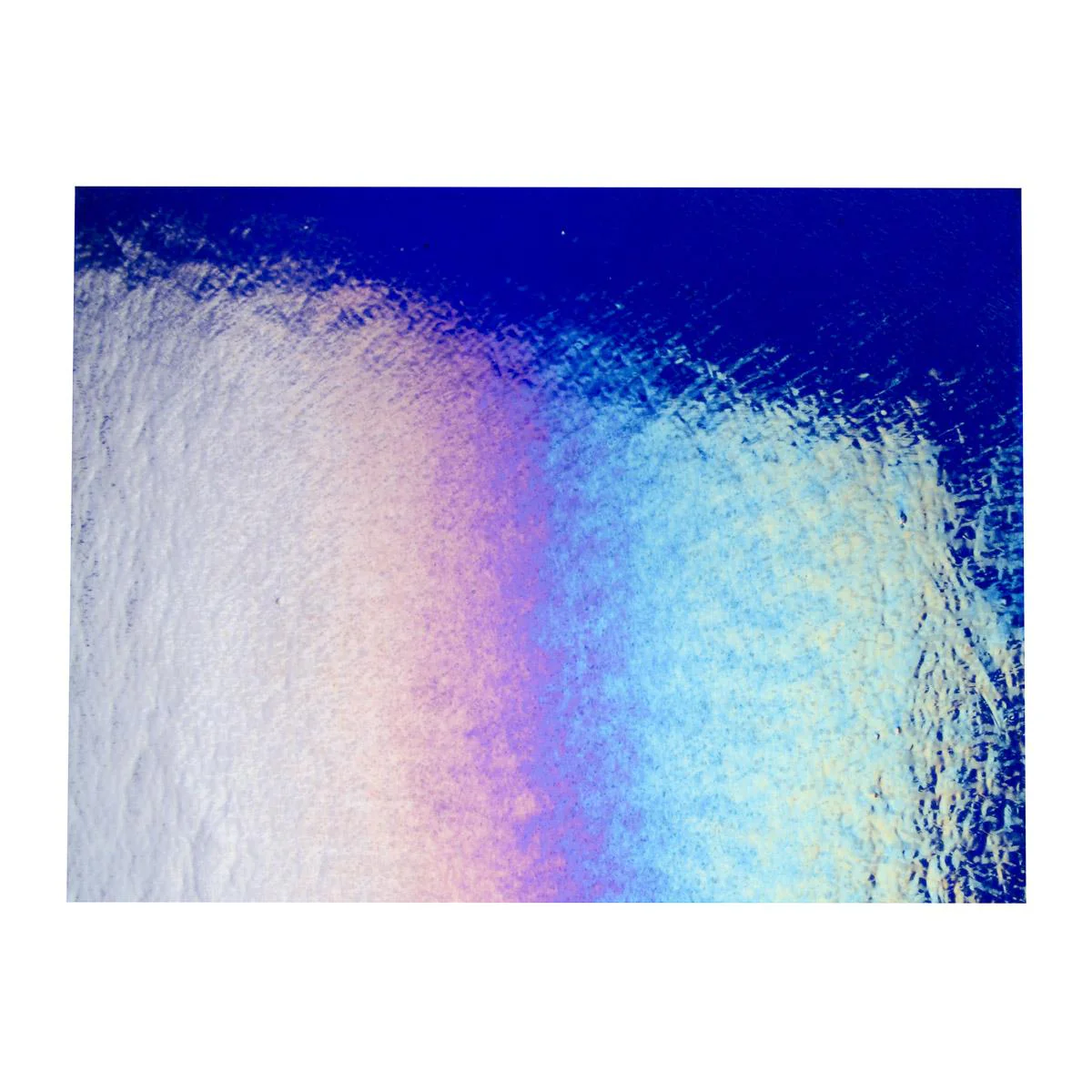 Deep Royal Blue Transparent, Double-rolled, Iridescent, rainbow, 3 mm, Fusible - Image 3