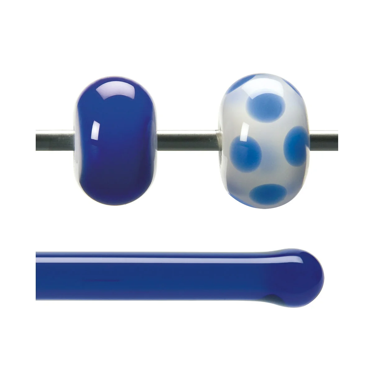 Deep Royal Blue Transparent, Rod, 5 mm, Fusible