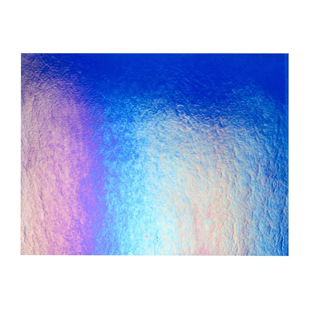 Deep Royal Blue Transparent, Thin-rolled, Iridescent, rainbow, 2 mm, Fusible - Image 3